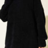 Crew Neck Sweater with Beard Detail Black - الصورة 4