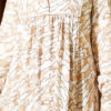 Bell Sleeve Dress with Lace Bodice and Waistband Beige – Bild 4