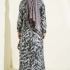 Bell Sleeve Dress with Lace Bodice and Waistband Black - Image 3
