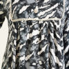 Bell Sleeve Dress with Lace Bodice and Waistband Black - Image 4