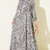Bell Sleeve Dress with Lace Bodice and Waistband Mink