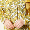 Bell Sleeve Dress with Lace Bodice and Waistband Oil Green - Image 4