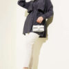 Bolero Detailed Tie Belt Tencel Shirt Smoke - Imagen 2