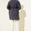 Bolero Detailed Tie Belt Tencel Shirt Smoke - Imagen 3