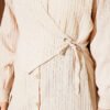Tie-Front Bolero Shirt Beige – Image 4