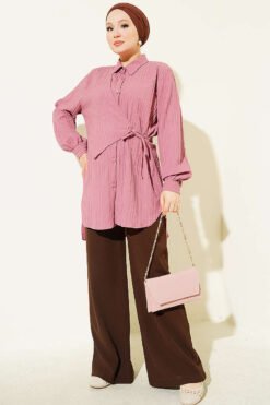 Alternative view of Tie-Front Bolero Shirt Rose Dust