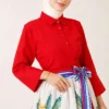 Botanical Patterned Skirt Set Red - Afbeelding 2