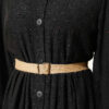 Button-Up Dress with Pleated Detail Black - immagine 4