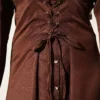 Buttoned Corset Detailed Dress Brown - Image 4
