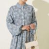 Button-Down Dress with Patterned Details Indigo - Image 2
