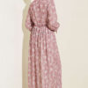 Button-Down Dress with Patterned Details Powder Pink - immagine 3