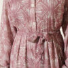 Button-Down Dress with Patterned Details Powder Pink - immagine 4
