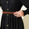 Button-Down Smocked Dress Black - Imagen 4