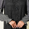 Floral Pattern Relaxed Fit Ruffled Dress Black – Bild 4