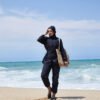Modest Swimsuit Navy Blue – Bild 4