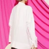 Brit Button Detail Shirt Pink - immagine 3