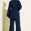 Brit Buttoned Denim Two-Piece Set Navy Blue - Image 3