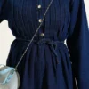 Brit Buttoned Denim Two-Piece Set Navy Blue - Image 4