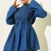 Brit Buttoned Denim Two-Piece Set Blue – Image 2