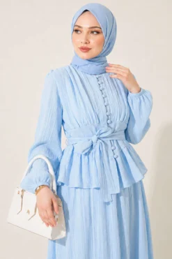 Vista alternativa de Belted Skirt Set Baby Blue