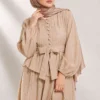 Belted Skirt Set Beige - Imagen 2