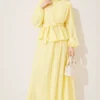 Belted Skirt Set Yellow