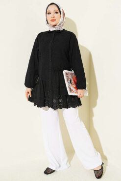 Alternative view of Embroidered Tunic Black