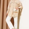 Shirt with Pocket and Cuff Chains Latte - immagine 2