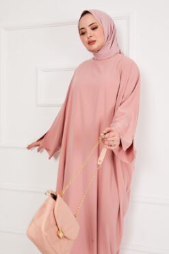 Alternative view of Ceyda Modest Abaya Powder Pink