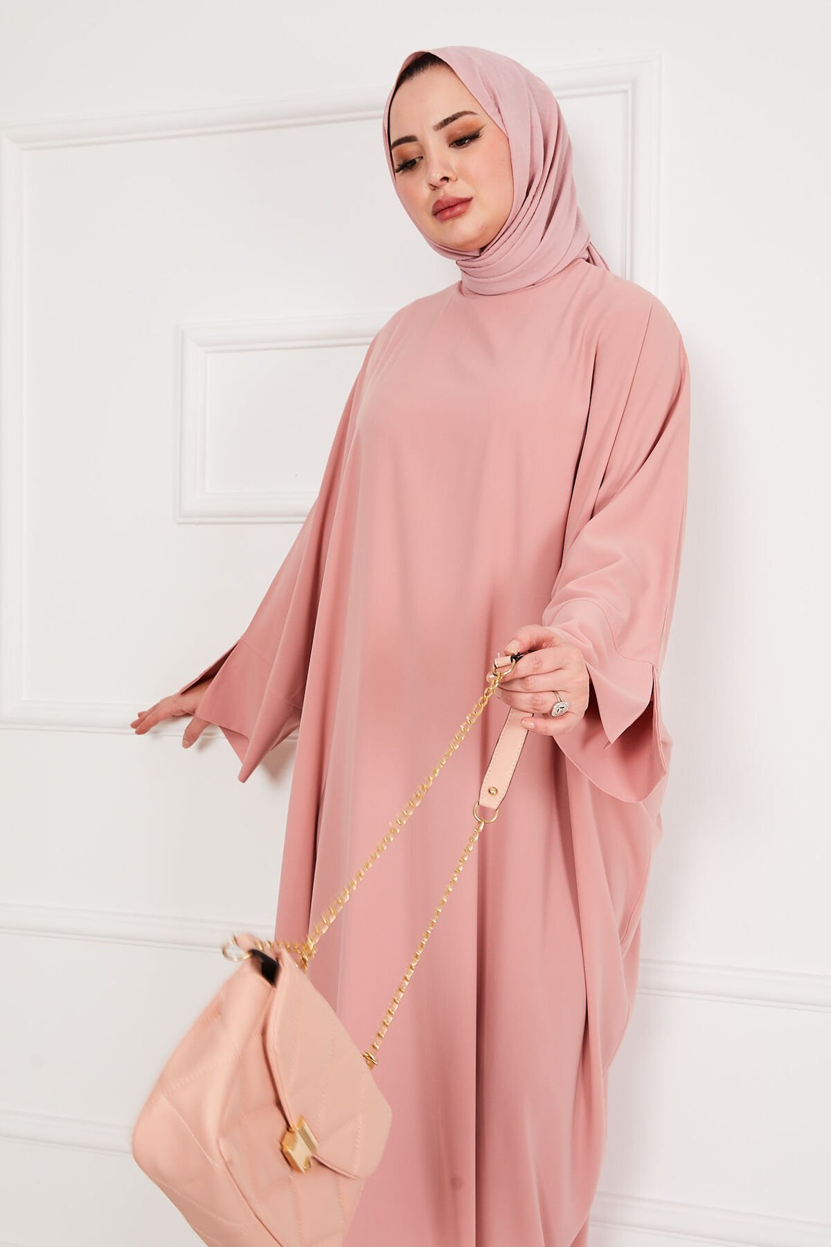 Ceyda Modest Abaya Powder Pink – Image 2
