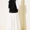 Floral Patterned Openwork Buttoned Vest Black - Imagen 3