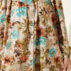 Floral Patterned Ruffled Dress Beige - Image 4