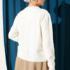 Floral Embroidered Short Knit Cardigan Ecru - الصورة 3