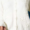 Floral Embroidered Short Knit Cardigan Ecru - الصورة 4