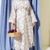 Floral Embossed Long Tunic with Tie Waist Burgundy