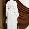 Floral Embossed Long Tunic with Tie Waist Blue – Bild 3