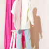 Floral Pattern Button-Up Knit Cardigan Pink – Bild 3