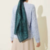 Floral Embroidery Openwork Short Knit Cardigan Baby Blue - Afbeelding 3