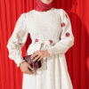 Floral Embroidered Detail Dress Rose Dust - الصورة 2