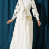 Floral Embroidered Detail Dress Khaki