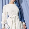 Floral Embroidered Detail Dress Navy Blue – Image 2