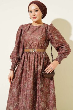 Alternative view of Embroidered Floral Smocked Dress Rose Dust