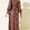 Embroidered Floral Smocked Dress Rose Dust - Image 3