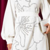 Floral Embellished Evening Dress White – Bild 4