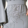 ⁦Floral Embellished Evening Dress Grey⁩ - الصورة ⁦4⁩