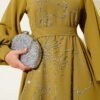 Floral Embellished Evening Dress Stone - الصورة 4