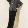 Double Gold Button Short Knit Cardigan Smoke - immagine 2