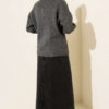 Double Gold Button Short Knit Cardigan Smoke - immagine 3