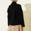 Double Gold Button Short Knit Cardigan Black - Afbeelding 3