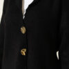 Double Gold Button Short Knit Cardigan Black - Afbeelding 4